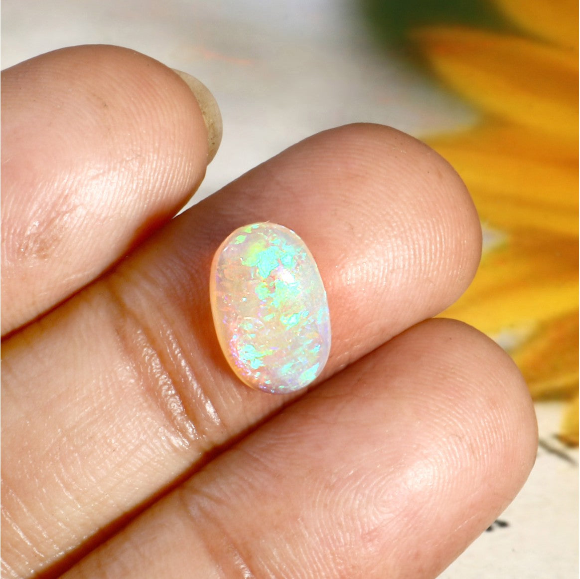 2.25 Ct Australian Solid Crystal Opal, Ready to Set in