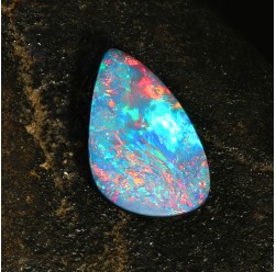 12.9 Ct Australian Opal Doublet, Stunning Color, Loose Stone, Multi Fire #LXS020