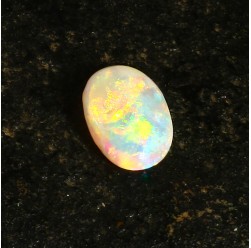 2.95 Cts Australian Solid White Opal, Multifire Gemstone, Loose Stone #LXS004