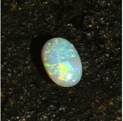 0.85 Cts Australian Solid Black Opal, Multifire Gemstone, Loose Stone #LXS007