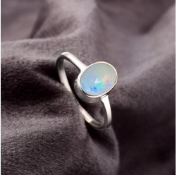 Australian Opal Doublet Ring in 925 Sterling Silver US-8.75 #LXJ008