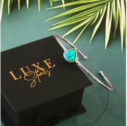 Australian Opal Doublet Bracelet in 925 Sterling Silver #LXJ037